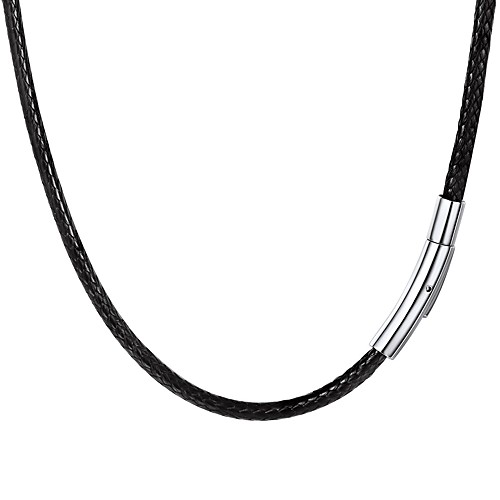 Men's Necklace Braided Fashion Stainless Steel Leather Black 55 cm Necklace Jewelry 1pc For Gift Daily
Men's Necklace Braided Fashion Stainless Steel Leather Black 55 cm Necklace Jewelry 1pc For Gift Daily