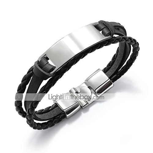 Men's Loom Bracelet Braided European Trendy Titanium Steel Bracelet Jewelry White / Brown / Black For Daily
Men's Loom Bracelet Braided European Trendy Titanium Steel Bracelet Jewelry White / Brown / Black For Daily
