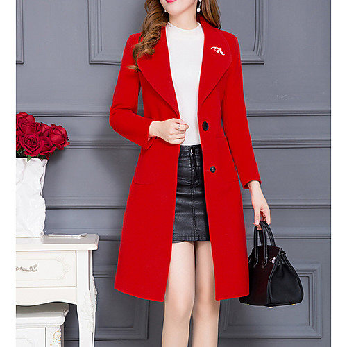 Women's Coat Solid Colored Basic Fall & Winter Coat Long Daily Long Sleeve Polyester Coat Tops Black
Women's Coat Solid Colored Basic Fall & Winter Coat Long Daily Long Sleeve Polyester Coat Tops Black