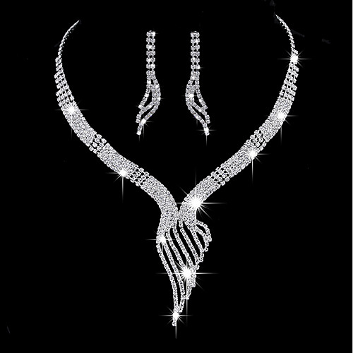 Women's Necklace Classic Creative Sweet Fashion Elegant Earrings Jewelry Silver For Wedding Party 1 set
Women's Necklace Classic Creative Sweet Fashion Elegant Earrings Jewelry Silver For Wedding Party 1 set