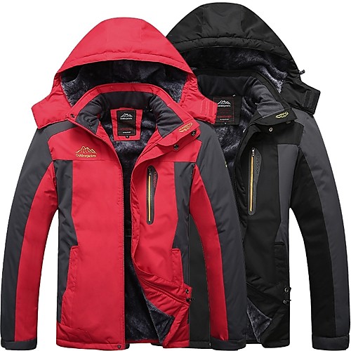 Men's Hiking Jacket Ski Jacket Hiking Windbreaker Winter Outdoor Thermal Warm Windproof Breathable Rain Waterproof Hoodie Winter Jacket Top Fleece Single Slider Camping / Hiking Hunting Fishing Black
Men's Hiking Jacket Ski Jacket Hiking Windbreaker Winter Outdoor Thermal Warm Windproof Breathable Rain Waterproof Hoodie Winter Jacket Top Fleece Single Slider Camping / Hiking Hunting Fishing Black