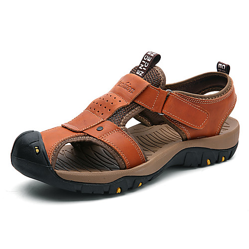 Men's Fall / Spring & Summer Casual Daily Outdoor Sandals Cowhide Breathable Non-slipping Shock Absorbing Dark Brown / Khaki / Blue
Men's Fall / Spring & Summer Casual Daily Outdoor Sandals Cowhide Breathable Non-slipping Shock Absorbing Dark Brown / Khaki / Blue