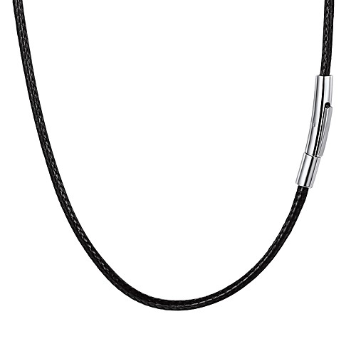Men's Necklace Braided Fashion Stainless Steel Leather Black 55 cm Necklace Jewelry 1pc For Gift Daily
Men's Necklace Braided Fashion Stainless Steel Leather Black 55 cm Necklace Jewelry 1pc For Gift Daily