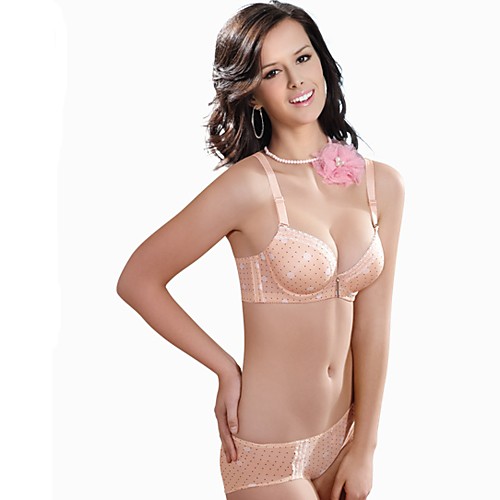Women's Push-up Underwire Bra 3/4 Cup Bra & Panty Set Polka Dot Sexy Cotton Daily Sports Work Blushing Pink Camel Green
Women's Push-up Underwire Bra 3/4 Cup Bra & Panty Set Polka Dot Sexy Cotton Daily Sports Work Blushing Pink Camel Green