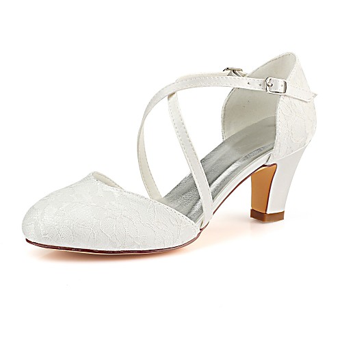 Women's Pumps Satin Summer / Fall Wedding Shoes Chunky Heel Round Toe Buckle Ivory / Party & Evening
Women's Pumps Satin Summer / Fall Wedding Shoes Chunky Heel Round Toe Buckle Ivory / Party & Evening