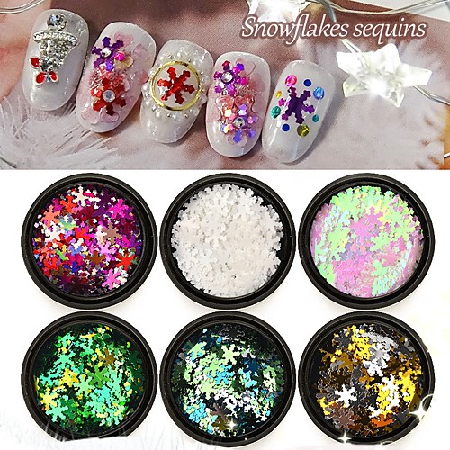 1 pcs Classic / Slim design Plastics Glitter Powder Sequins For Finger Nail Cartoon Series Snowflake nail art Manicure Pedicure Christmas / Daily Basic / Natural
1 pcs Classic / Slim design Plastics Glitter Powder Sequins For Finger Nail Cartoon Series Snowflake nail art Manicure Pedicure Christmas / Daily Basic / Natural