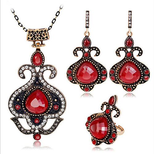 Women's Red Ruby Vintage Necklace Retro Ladies Vintage Bohemian African Earrings Jewelry Red / Blue For Party Daily 1 set
Women's Red Ruby Vintage Necklace Retro Ladies Vintage Bohemian African Earrings Jewelry Red / Blue For Party Daily 1 set
