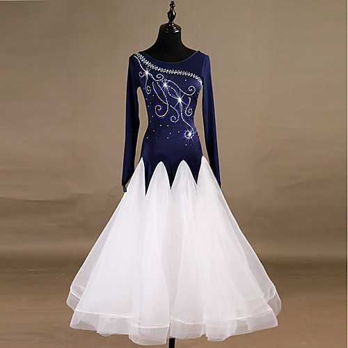 Ballroom Dancing Dress Crystals / Rhinestones Women's Training Long Sleeve High Nylon Organza Tulle Performance Dancewear
Ballroom Dancing Dress Crystals / Rhinestones Women's Training Long Sleeve High Nylon Organza Tulle Performance Dancewear