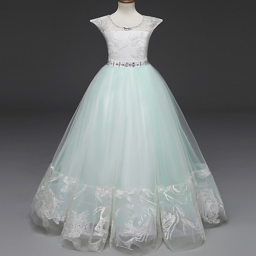 Princess Long Length Wedding / Party / First Communion Flower Girl Dresses - Lace / Tulle Cap Sleeve Jewel Neck with Belt / Crystals / Crystals / Rhinestones
Princess Long Length Wedding / Party / First Communion Flower Girl Dresses - Lace / Tulle Cap Sleeve Jewel Neck with Belt / Crystals / Crystals / Rhinestones