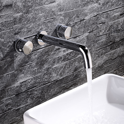 Bathroom Sink Faucet - Premium Design Chrome Wall Installation Two Handles Three HolesBath Taps
Bathroom Sink Faucet - Premium Design Chrome Wall Installation Two Handles Three HolesBath Taps
