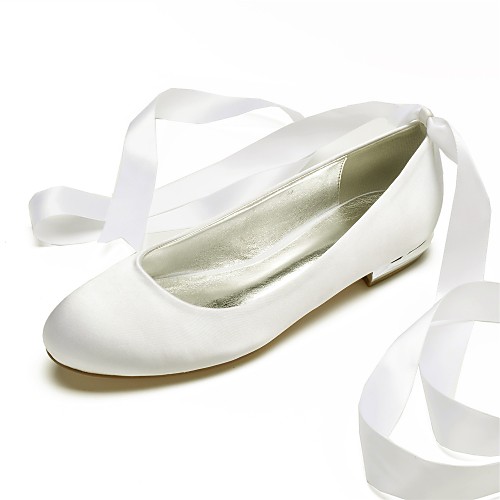 Women's Wedding Shoes Lace up Ballerina Plus Size Flat Heel Round Toe Wedding Flats Minimalism Wedding Satin Ribbon Tie Solid Colored White Black Purple
Women's Wedding Shoes Lace up Ballerina Plus Size Flat Heel Round Toe Wedding Flats Minimalism Wedding Satin Ribbon Tie Solid Colored White Black Purple