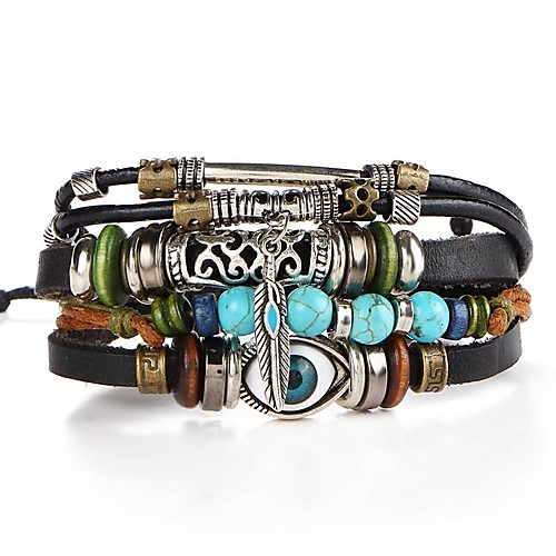Men's Leather Bracelet Braided Eyes Artistic Unique Design PU(Polyurethane) Bracelet Jewelry Brown For Street Evening Party
Men's Leather Bracelet Braided Eyes Artistic Unique Design PU(Polyurethane) Bracelet Jewelry Brown For Street Evening Party