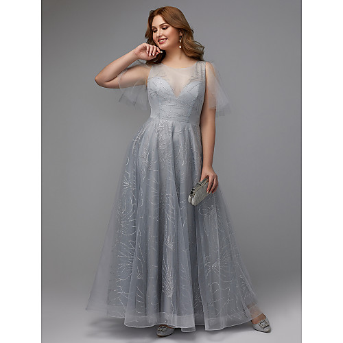 A-Line Sparkle & Shine Prom Formal Evening Dress Illusion Neck Short Sleeve Floor Length Lace with Sequin 2021
A-Line Sparkle & Shine Prom Formal Evening Dress Illusion Neck Short Sleeve Floor Length Lace with Sequin 2021