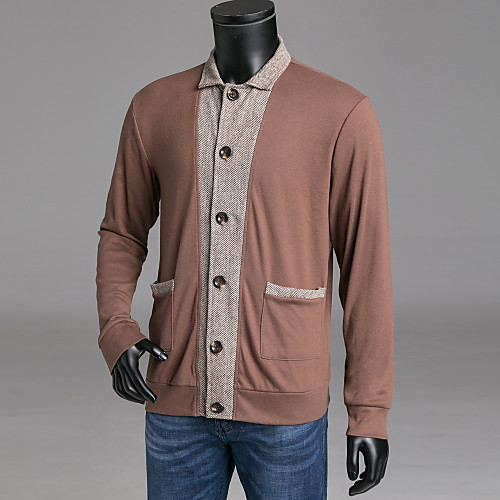 Men's Color Block Cardigan Wool Long Sleeve Slim Regular Sweater Cardigans Stand Collar Fall Winter Black Wine Light gray / Weekend
Men's Color Block Cardigan Wool Long Sleeve Slim Regular Sweater Cardigans Stand Collar Fall Winter Black Wine Light gray / Weekend