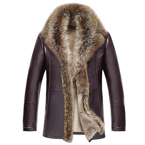 Men's Solid Colored Luxury Winter Notch lapel collar Fur Coat Regular Daily Long Sleeve Goatskin Coat Tops Black
Men's Solid Colored Luxury Winter Notch lapel collar Fur Coat Regular Daily Long Sleeve Goatskin Coat Tops Black