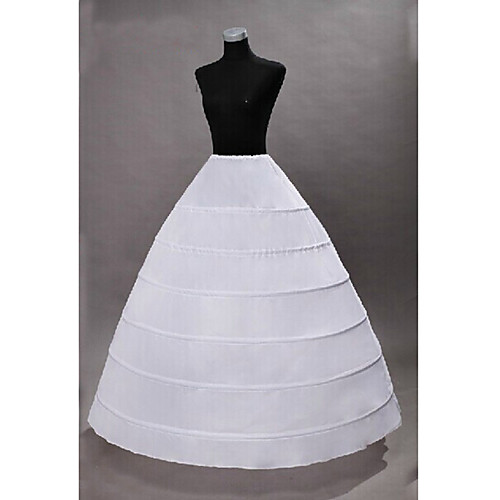 

Princess Outlander Classic Lolita 1950s Gothic Medieval Petticoat Hoop Skirt Tutu Under Skirt Crinoline Women's Costume White / Black Vintage Cosplay Ankle Length