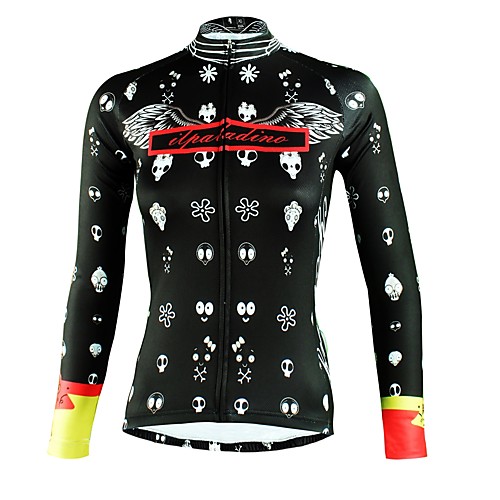 ILPALADINO Women's Long Sleeve Cycling Jersey Winter Fleece Elastane Black Skull Bike Top Mountain Bike MTB Road Bike Cycling Fleece Lining Breathable Quick Dry Sports Clothing Apparel
ILPALADINO Women's Long Sleeve Cycling Jersey Winter Fleece Elastane Black Skull Bike Top Mountain Bike MTB Road Bike Cycling Fleece Lining Breathable Quick Dry Sports Clothing Apparel
