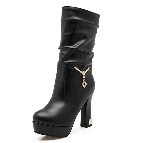 Women's Faux Fur Winter Casual / Minimalism Boots Chunky Heel Round Toe Mid-Calf Boots Rivet / Sparkling Glitter White / Black / Yellow
Women's Faux Fur Winter Casual / Minimalism Boots Chunky Heel Round Toe Mid-Calf Boots Rivet / Sparkling Glitter White / Black / Yellow