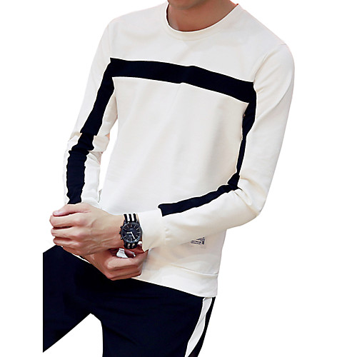 Men's Set Striped Solid Colored Round Neck Casual / Daily Hoodies Sweatshirts Long Sleeve Loose White Black
Men's Set Striped Solid Colored Round Neck Casual / Daily Hoodies Sweatshirts Long Sleeve Loose White Black