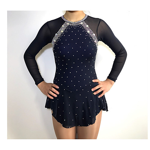 Figure Skating Dress Women's Girls' Ice Skating Dress Dark Blue Patchwork Spandex Stretch Yarn High Elasticity Competition Skating Wear Classic Long Sleeve Figure Skating
Figure Skating Dress Women's Girls' Ice Skating Dress Dark Blue Patchwork Spandex Stretch Yarn High Elasticity Competition Skating Wear Classic Long Sleeve Figure Skating