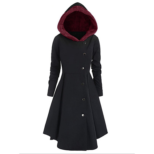 Women's Trench Coat Color Block Streetwear Trench Coat Long Daily Long Sleeve Polyester Coat Tops Black
Women's Trench Coat Color Block Streetwear Trench Coat Long Daily Long Sleeve Polyester Coat Tops Black