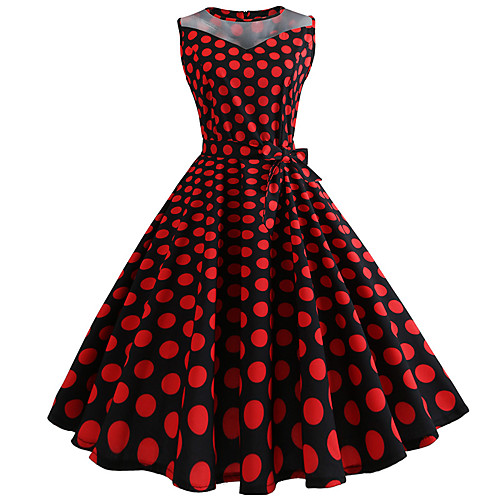 Audrey Hepburn Polka Dots Retro Vintage 1950s Dress Women's Tulle Costume Fuschia Vintage Cosplay Sleeveless Knee Length
Audrey Hepburn Polka Dots Retro Vintage 1950s Dress Women's Tulle Costume Fuschia Vintage Cosplay Sleeveless Knee Length