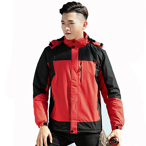 Men's Hiking Jacket Winter Outdoor Solid Color Waterproof Windproof Breathable Rain Waterproof Jacket Full Length Visible Zipper Ski / Snowboard Climbing Camping / Hiking / Caving Black Red Army
Men's Hiking Jacket Winter Outdoor Solid Color Waterproof Windproof Breathable Rain Waterproof Jacket Full Length Visible Zipper Ski / Snowboard Climbing Camping / Hiking / Caving Black Red Army
