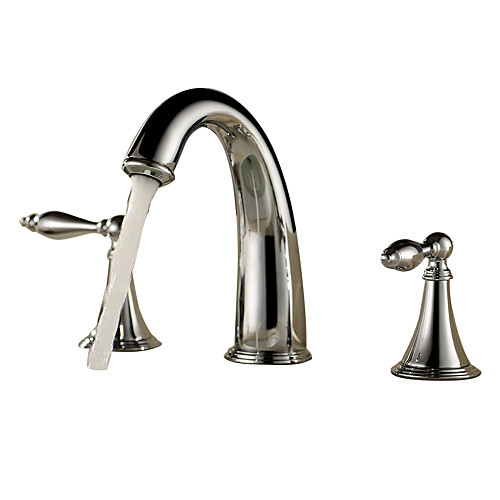 Bathroom Sink Faucet - Widespread Chrome Widespread Three Holes / Two Handles Three HolesBath Taps
Bathroom Sink Faucet - Widespread Chrome Widespread Three Holes / Two Handles Three HolesBath Taps