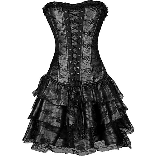 Cosplay Steampunk Outlander Retro Victorian 18th Century Vacation Dress Dress Overbust Corset Prom Dress Women's Lace Costume Black / Purple / Red Vintage Cosplay Sleeveless Short Length
Cosplay Steampunk Outlander Retro Victorian 18th Century Vacation Dress Dress Overbust Corset Prom Dress Women's Lace Costume Black / Purple / Red Vintage Cosplay Sleeveless Short Length