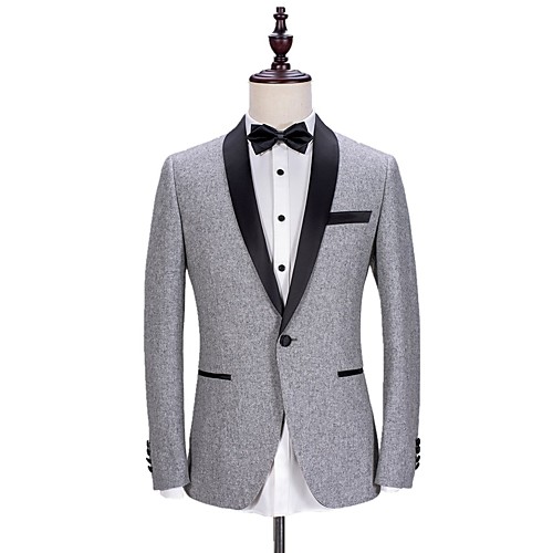 Solid Colored Tailored Fit Polyester Suit - Shawl Collar Single Breasted One-button / Suits
Solid Colored Tailored Fit Polyester Suit - Shawl Collar Single Breasted One-button / Suits