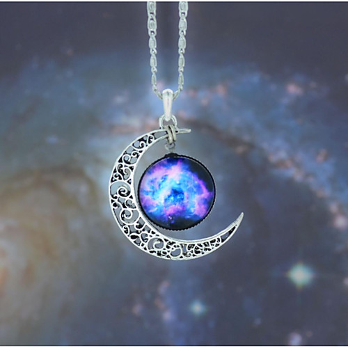 Women's Multicolor Cubic Zirconia Pendant Necklace Moon Galaxy Stylish Artistic Unique Design Glass Alloy Pink / Blue Black / White Dark Green 45 cm Necklace Jewelry 1pc For Daily Festival
Women's Multicolor Cubic Zirconia Pendant Necklace Moon Galaxy Stylish Artistic Unique Design Glass Alloy Pink / Blue Black / White Dark Green 45 cm Necklace Jewelry 1pc For Daily Festival