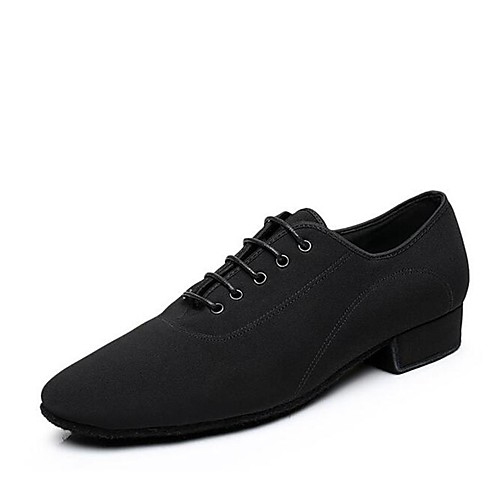 Men's Modern Shoes / Ballroom Shoes Canvas Lace-up Heel Thick Heel Customizable Dance Shoes Black / Performance
Men's Modern Shoes / Ballroom Shoes Canvas Lace-up Heel Thick Heel Customizable Dance Shoes Black / Performance