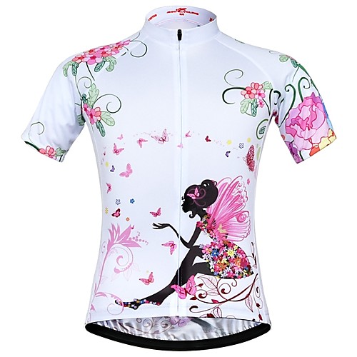 JESOCYCLING Women's Short Sleeve Cycling Jersey Polyester White Floral Botanical Bike Jersey Top Mountain Bike MTB Road Bike Cycling Breathable Quick Dry Moisture Wicking Sports Clothing Apparel
JESOCYCLING Women's Short Sleeve Cycling Jersey Polyester White Floral Botanical Bike Jersey Top Mountain Bike MTB Road Bike Cycling Breathable Quick Dry Moisture Wicking Sports Clothing Apparel