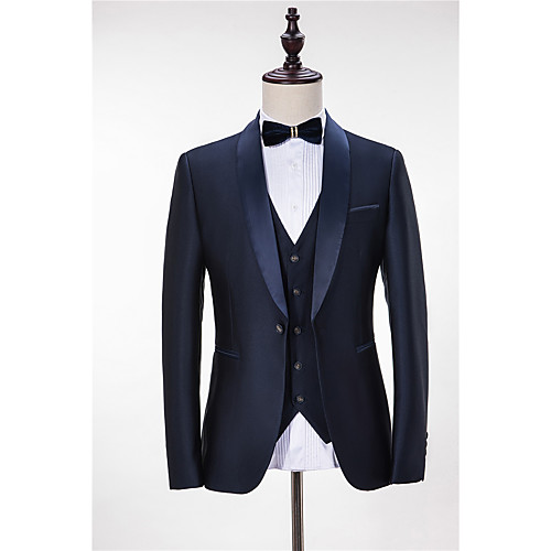 Solid Colored Tailored Fit Polyester Suit - Shawl Collar Single Breasted One-button / Suits
Solid Colored Tailored Fit Polyester Suit - Shawl Collar Single Breasted One-button / Suits