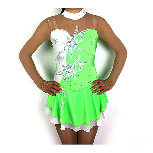 Figure Skating Dress Women's Girls' Ice Skating Dress Green Patchwork Spandex High Elasticity Competition Skating Wear Classic Long Sleeve Figure Skating / Kids
Figure Skating Dress Women's Girls' Ice Skating Dress Green Patchwork Spandex High Elasticity Competition Skating Wear Classic Long Sleeve Figure Skating / Kids