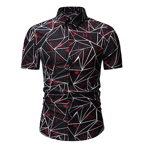 Men's Shirt Color Block Geometric Print Short Sleeve Daily Tops Business Basic Blue Red
Men's Shirt Color Block Geometric Print Short Sleeve Daily Tops Business Basic Blue Red