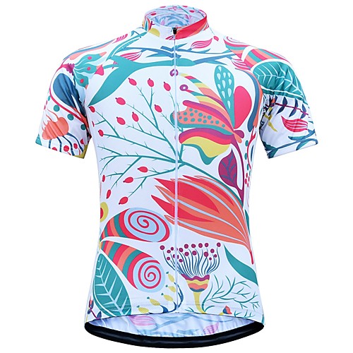 JESOCYCLING Women's Short Sleeve Cycling Jersey White Floral Botanical Bike Jersey Top Mountain Bike MTB Road Bike Cycling Breathable Moisture Wicking Quick Dry Sports 100% Polyester Clothing Apparel
JESOCYCLING Women's Short Sleeve Cycling Jersey White Floral Botanical Bike Jersey Top Mountain Bike MTB Road Bike Cycling Breathable Moisture Wicking Quick Dry Sports 100% Polyester Clothing Apparel