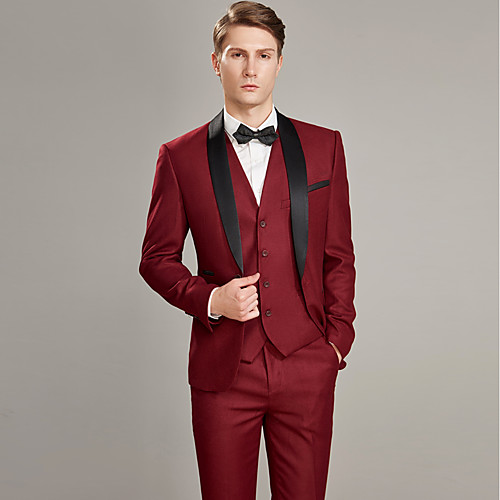 Tuxedos Tailored Fit Shawl Collar Single Breasted One-button Wool / Polyester Solid Colored
Tuxedos Tailored Fit Shawl Collar Single Breasted One-button Wool / Polyester Solid Colored