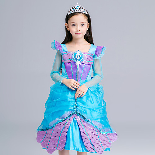 The Little Mermaid Aqua Princess Cosplay Costume Flower Girl Dress Kid's Girls' A-Line Slip Active Sequins Vacation Dress Christmas Halloween Carnival Festival / Holiday Lace Sequin Blue Easy
The Little Mermaid Aqua Princess Cosplay Costume Flower Girl Dress Kid's Girls' A-Line Slip Active Sequins Vacation Dress Christmas Halloween Carnival Festival / Holiday Lace Sequin Blue Easy