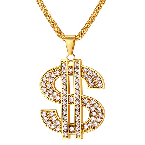 Men's AAA Cubic Zirconia Pendant Necklace franco chain Dollars Fashion Hip Hop Iced Out Stainless Steel Coin-Gold Coin-Silver Black Blue Gold 55 cm Necklace Jewelry 1pc For Gift Daily
Men's AAA Cubic Zirconia Pendant Necklace franco chain Dollars Fashion Hip Hop Iced Out Stainless Steel Coin-Gold Coin-Silver Black Blue Gold 55 cm Necklace Jewelry 1pc For Gift Daily