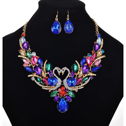 Women's Multicolor Cubic Zirconia Pendant Necklace Dangle Earrings Tennis Chain Swan Luxury Unique Design Imitation Diamond Earrings Jewelry Rainbow For Party Festival 1 set
Women's Multicolor Cubic Zirconia Pendant Necklace Dangle Earrings Tennis Chain Swan Luxury Unique Design Imitation Diamond Earrings Jewelry Rainbow For Party Festival 1 set