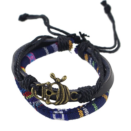 Women's Leather Bracelet Plaited Wrap Skull Ladies Basic Fashion PU Leather Bracelet Jewelry Blue For Daily School
Women's Leather Bracelet Plaited Wrap Skull Ladies Basic Fashion PU Leather Bracelet Jewelry Blue For Daily School
