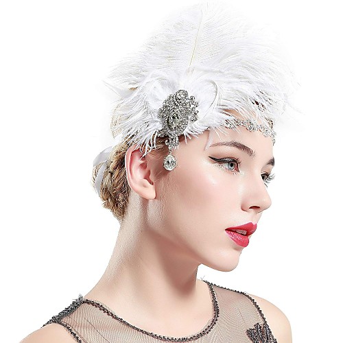 The Great Gatsby Charleston Vintage 1920s The Great Gatsby Headpiece Flapper Headband Women's Tassel Costume Head Jewelry White Vintage Cosplay / Headwear / Headwear
The Great Gatsby Charleston Vintage 1920s The Great Gatsby Headpiece Flapper Headband Women's Tassel Costume Head Jewelry White Vintage Cosplay / Headwear / Headwear
