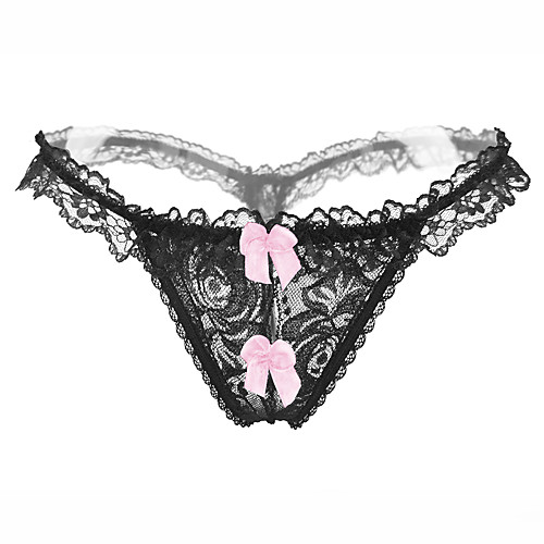 Women's Lace / Bow Cotton Super Sexy G-strings & Thongs Panties - Normal, Color Block Low Waist Black White Purple One-Size / Going out / Work / Club
Women's Lace / Bow Cotton Super Sexy G-strings & Thongs Panties - Normal, Color Block Low Waist Black White Purple One-Size / Going out / Work / Club