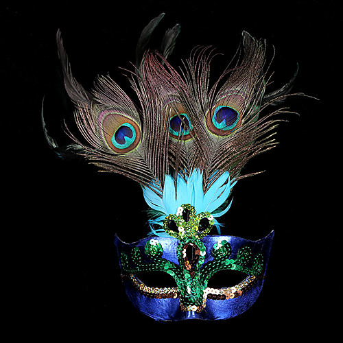 Mask Venetian Mask Feather Mask Inspired by Princess Cosplay Purple Green Party / Evening Halloween Carnival Masquerade Adults' Women's Female / Half Mask
Mask Venetian Mask Feather Mask Inspired by Princess Cosplay Purple Green Party / Evening Halloween Carnival Masquerade Adults' Women's Female / Half Mask