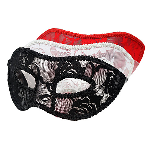 

Lace Mask Masquerade Mask Inspired by Carnival White Black Halloween Carnival New Year Adults' Men's Women's