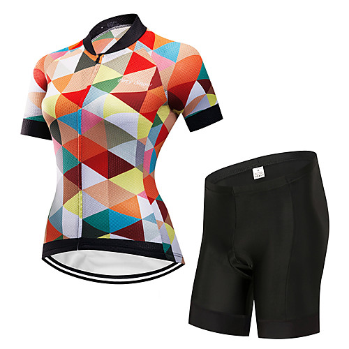 FirtySnow Women's Short Sleeve Cycling Jersey with Shorts Orange Plaid / Checkered Bike Clothing Suit Breathable Moisture Wicking Quick Dry Sports Polyester Plaid / Checkered Mountain Bike MTB Road
FirtySnow Women's Short Sleeve Cycling Jersey with Shorts Orange Plaid / Checkered Bike Clothing Suit Breathable Moisture Wicking Quick Dry Sports Polyester Plaid / Checkered Mountain Bike MTB Road