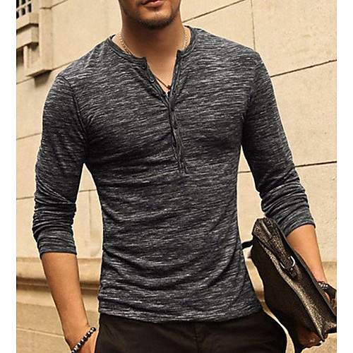 Men's Solid Colored Slim T-shirt Basic Street chic Daily V Neck Black / Blue / Khaki / Long Sleeve
Men's Solid Colored Slim T-shirt Basic Street chic Daily V Neck Black / Blue / Khaki / Long Sleeve