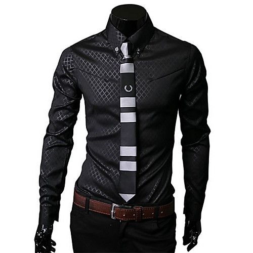 Men's Plus Size Plaid Solid Colored Slim Shirt - Cotton Business Basic Daily Work Weekend Classic Collar Wine / White / Black / Royal Blue / Navy Blue / Fall / Long Sleeve
Men's Plus Size Plaid Solid Colored Slim Shirt - Cotton Business Basic Daily Work Weekend Classic Collar Wine / White / Black / Royal Blue / Navy Blue / Fall / Long Sleeve