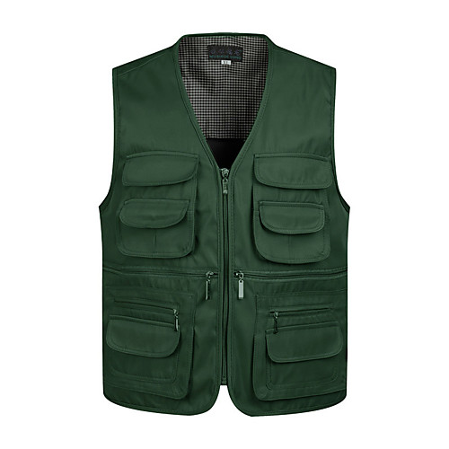 Men's Hiking Vest / Gilet Fishing Vest Outdoor Solid Color Lightweight Breathable Quick Dry Sweat-wicking Jacket Top Cotton Single Slider Hunting Fishing Hiking Dark Grey Black Army Green Green Coffee
Men's Hiking Vest / Gilet Fishing Vest Outdoor Solid Color Lightweight Breathable Quick Dry Sweat-wicking Jacket Top Cotton Single Slider Hunting Fishing Hiking Dark Grey Black Army Green Green Coffee